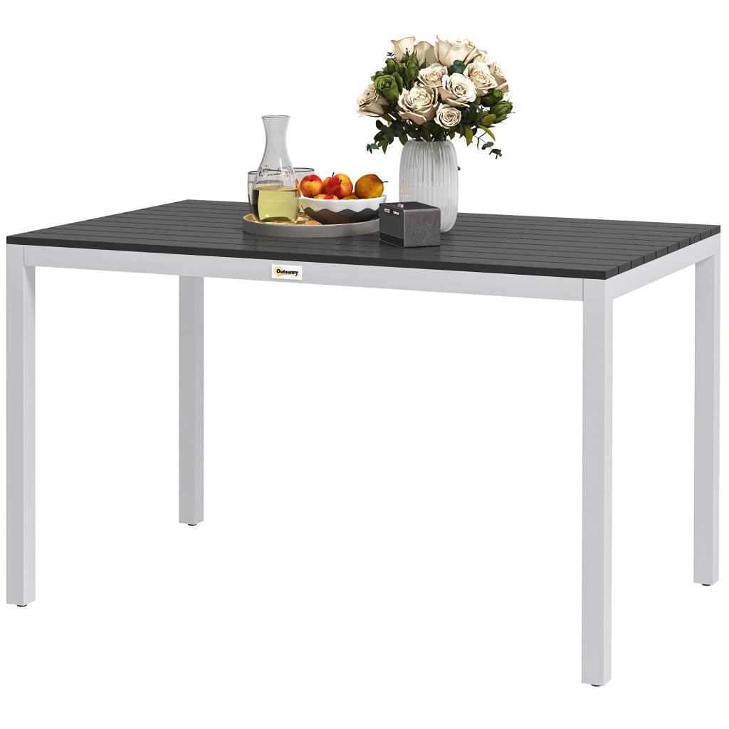 Tavolo da pranzo per giardino ¨C zephmum ¨C nero, alluminio, 120x70x72 cm