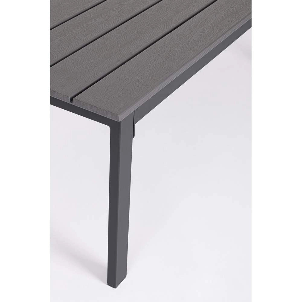 Salotto da Giardino Sarita Nero Moderno Acciaio Legno Bizzotto