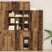 Mobile da Stoccaggio Sottile Legno Vecchio 30x42.5x225 cm Legno Ingegnerizzato