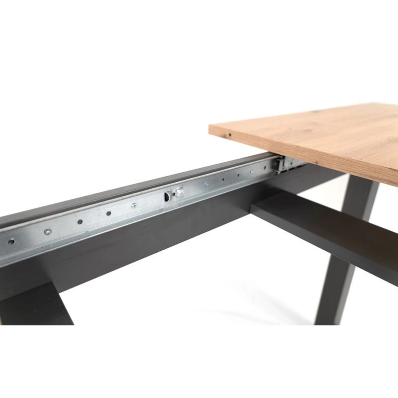 (2c) Tavolo moderno salotto cucina allungabile quercia cm 160-200 x 90(DENVER50) EFFEZ