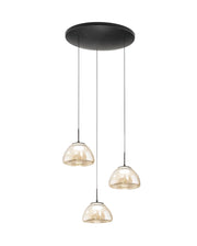 Lampada a Sospensione Lucille Ø350mm Cognac, LED 21W CCT 2700K/3000K/4000K, Dimmerabile, Struttura in Metallo e Vetro Borosilicato - Lucille