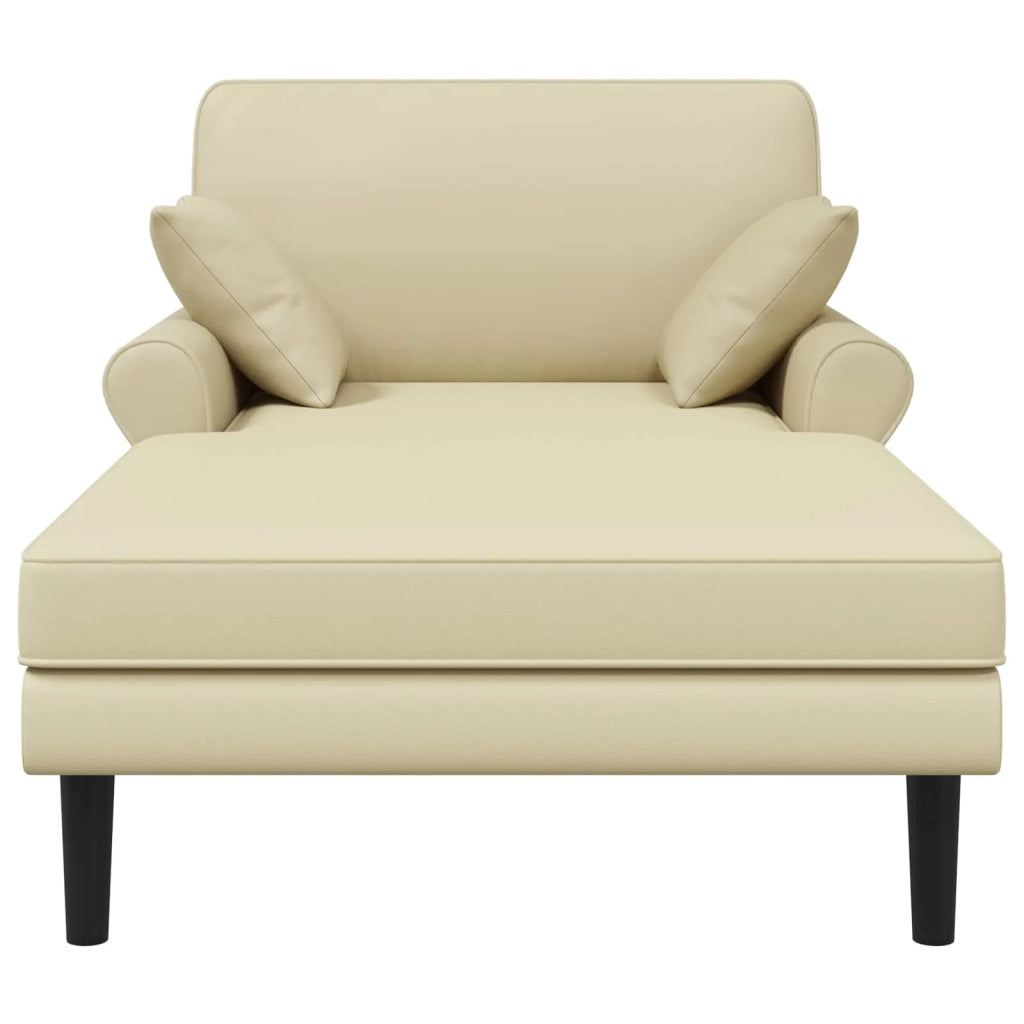 Chaise longue Crema Similpelle 42048094