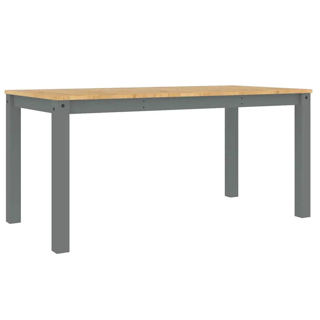 vidaXL Set da Pranzo 5 pz Panama Grigio in Legno Massello di Pino
