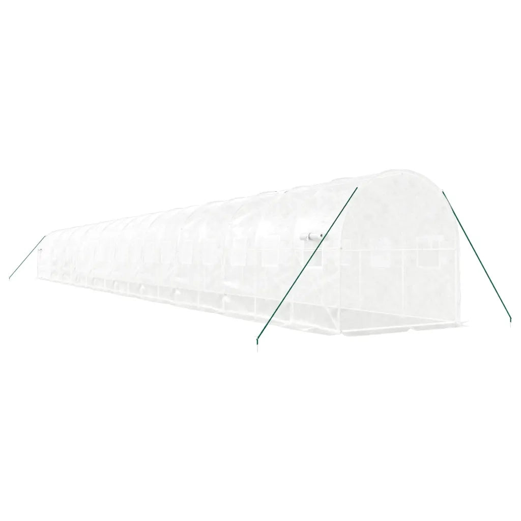 Serra con Telaio in Acciaio Bianco 40 m² 20x2x2 m 3188036
