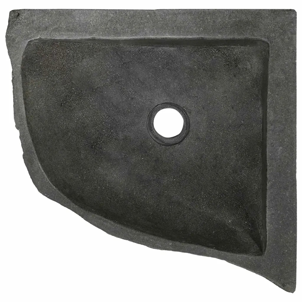 vidaXL Lavabo ad angolo sospeso Grigio (30-37) x (30-37) x 12 cm