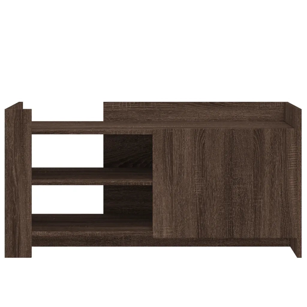 Tavolino Salotto Rovere Marrone 100x50x50 cm Legno Multistrato 848366