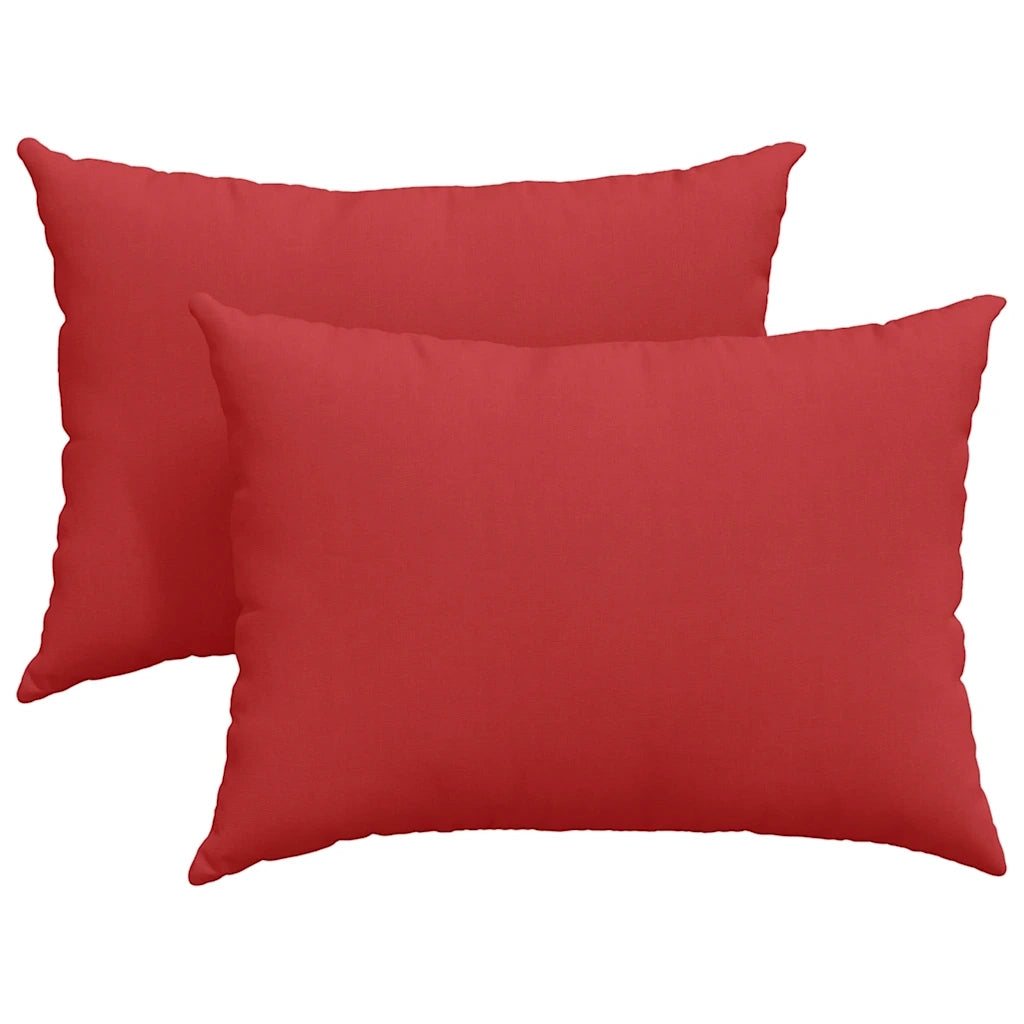 Cuscini da Divano 2 pz-Set di 2 Cuscini per Sofa Rosso 70 x 50 cm Tessuto