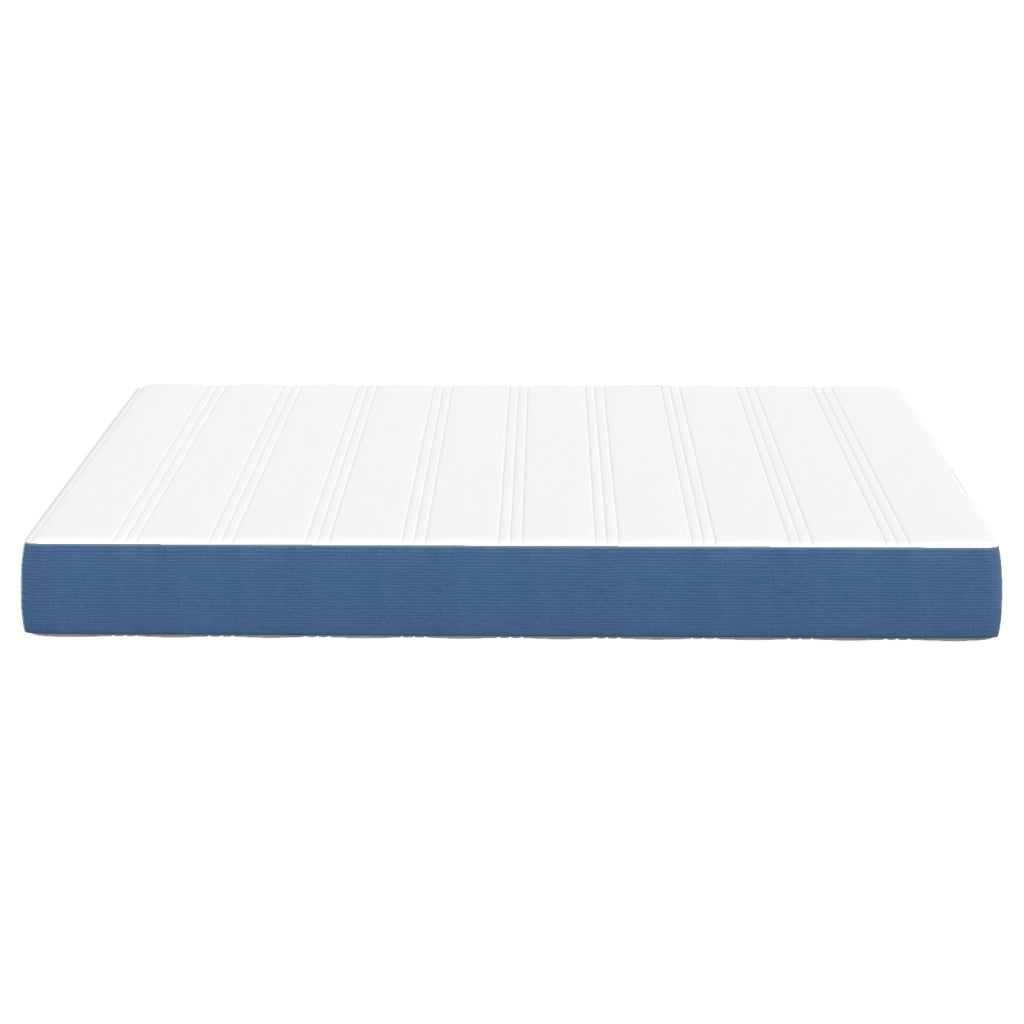 Materasso a molle insacchettate  Blu Medio 140x200x20 cm in tessuto