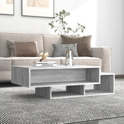 Tavolino da Salotto-Tavolino da soggiorno-Tavolo Grigio Sonoma 105x55x32cm Legno Multistrato