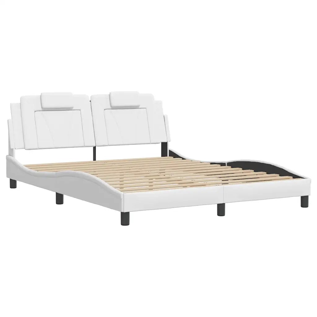 Giroletto Viana senza Materasso Bianco 160x200 cm in Similpelle 3208104