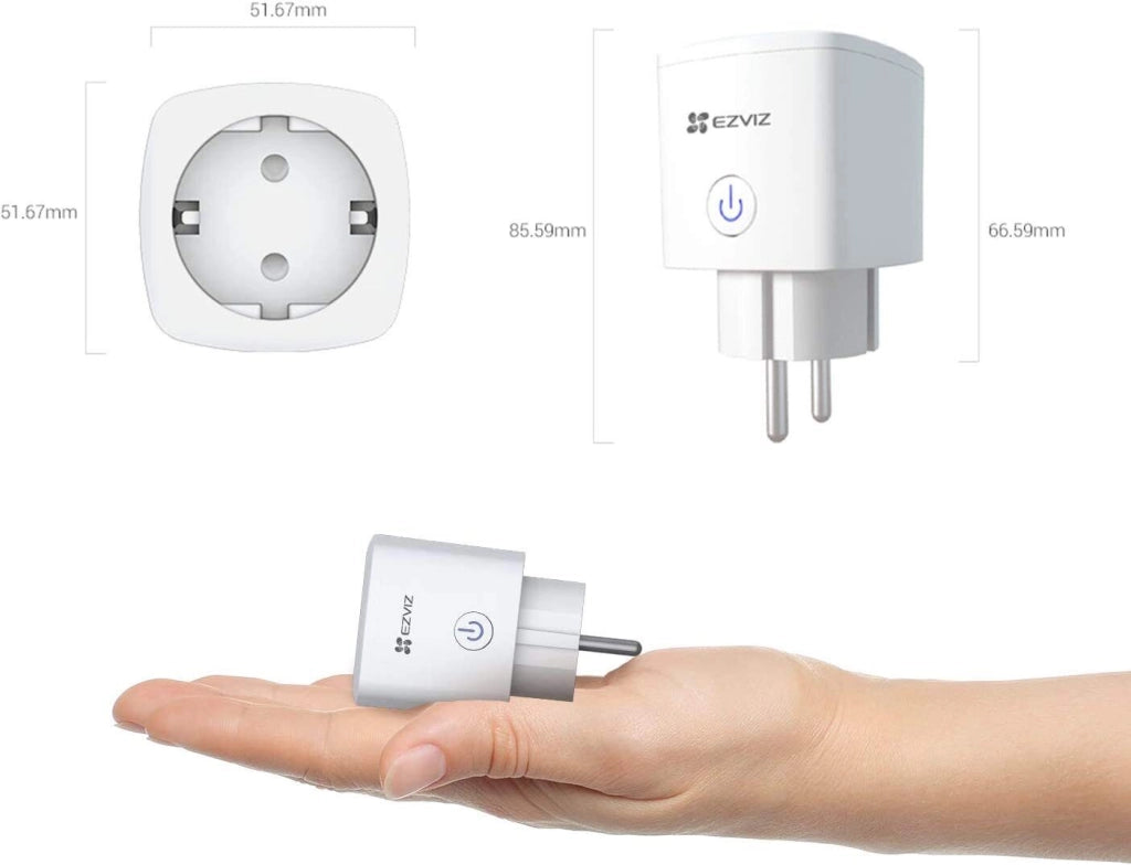 EZVIZ T30-10B-EU presa intelligente 1600 W Bianco