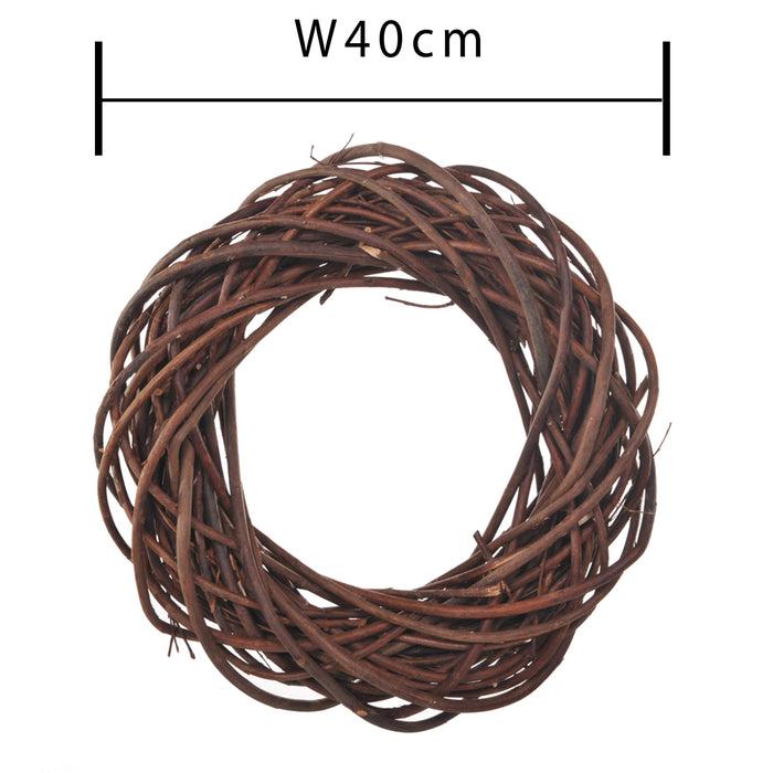 Set 2 Corone Scura di Rattan Larghezza 40 cm