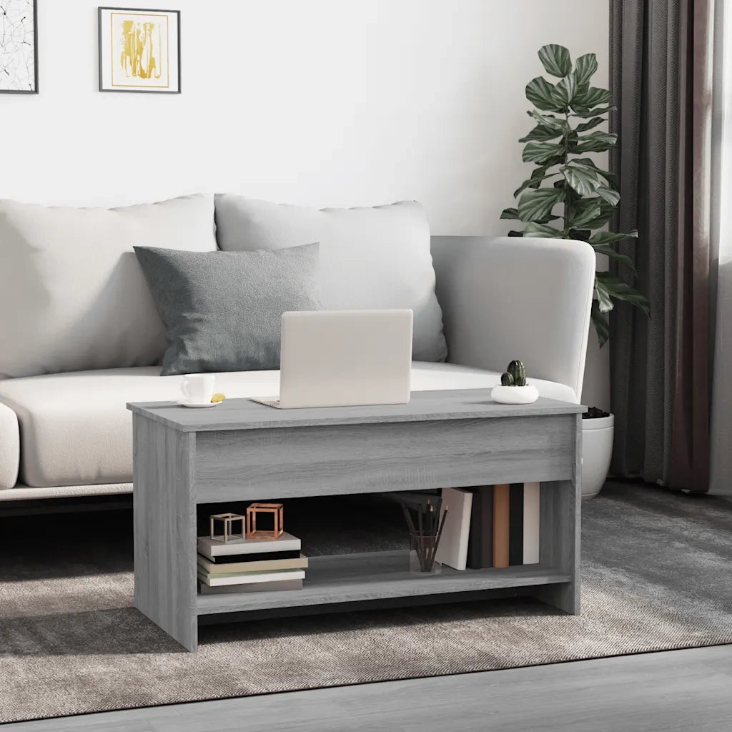 Tavolino salotto | Tavolino da caff¨¨ | Tavolino da Soggiorno Grigio Sonoma 102x50x52,5 cm Legno Multistrato