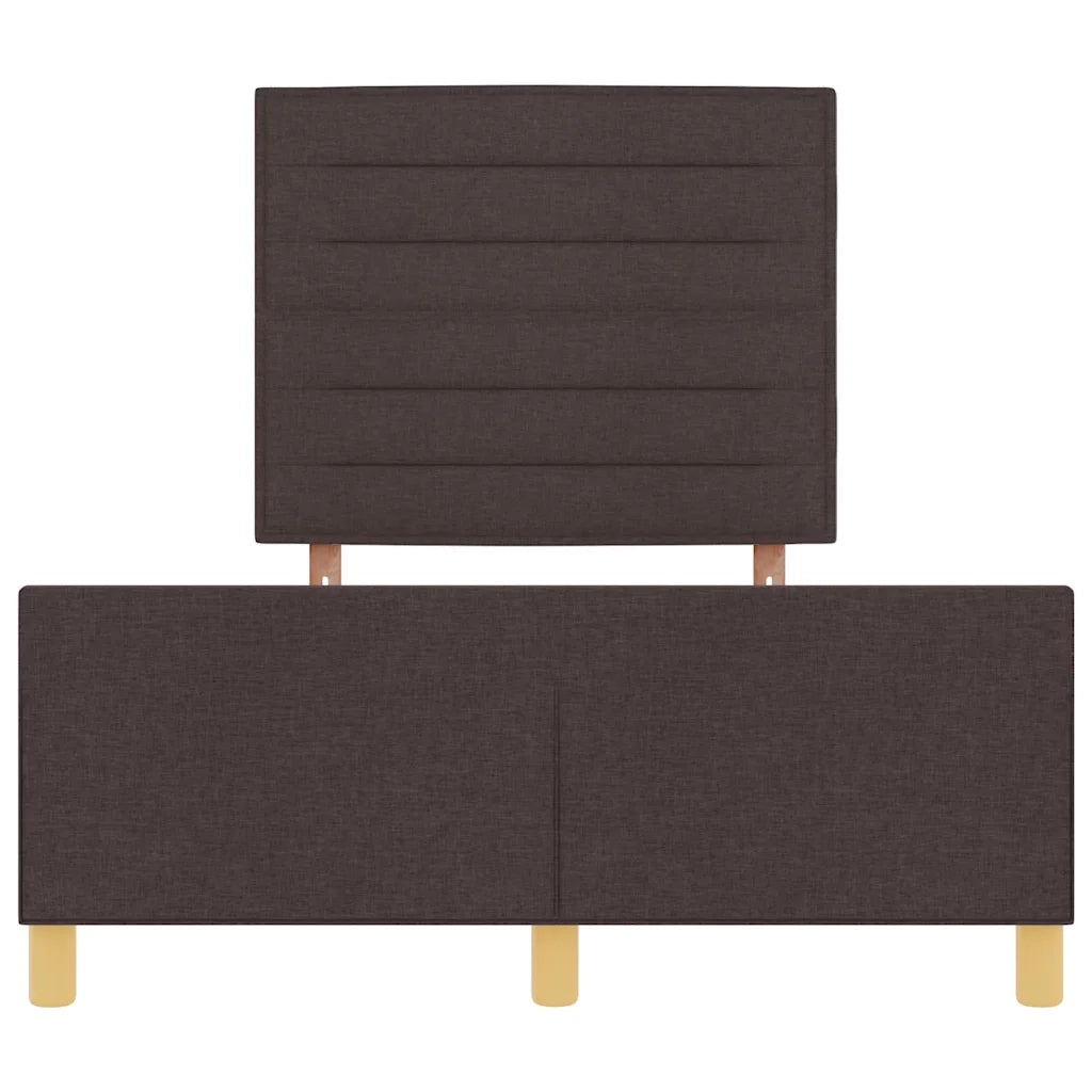 Struttura del letto Marrone scuro 120 x 190 cm Tessuto 3344637