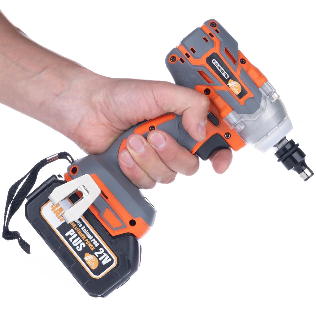 Chiave a Impulsi a Batteria 21V Rosfix Orange Doberman – 350 Nm, 2x Batterie 4Ah, Set Accessori | Alta Potenza e Durata