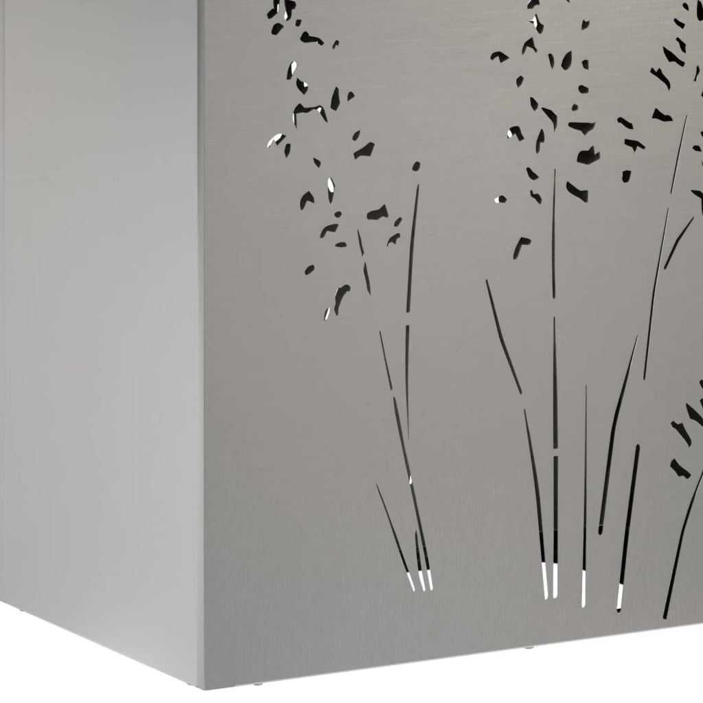 Vaso da giardino Argento 50 x 30 x 75 cm Acciaio Inox 8005786