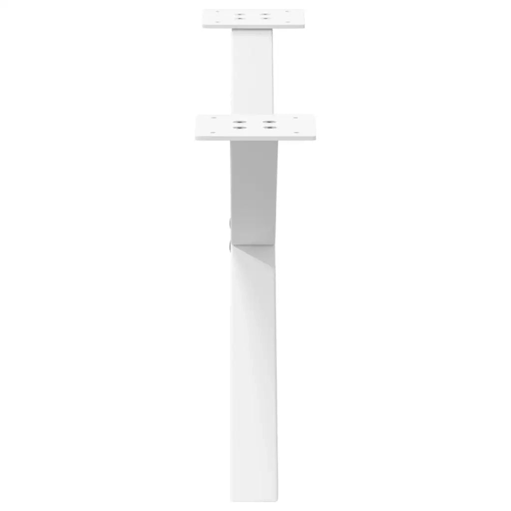 Gambe per Tavolino da Caffè a Forma di X 2 pz Bianche 70x(30-31) cm Acciaio 4012885