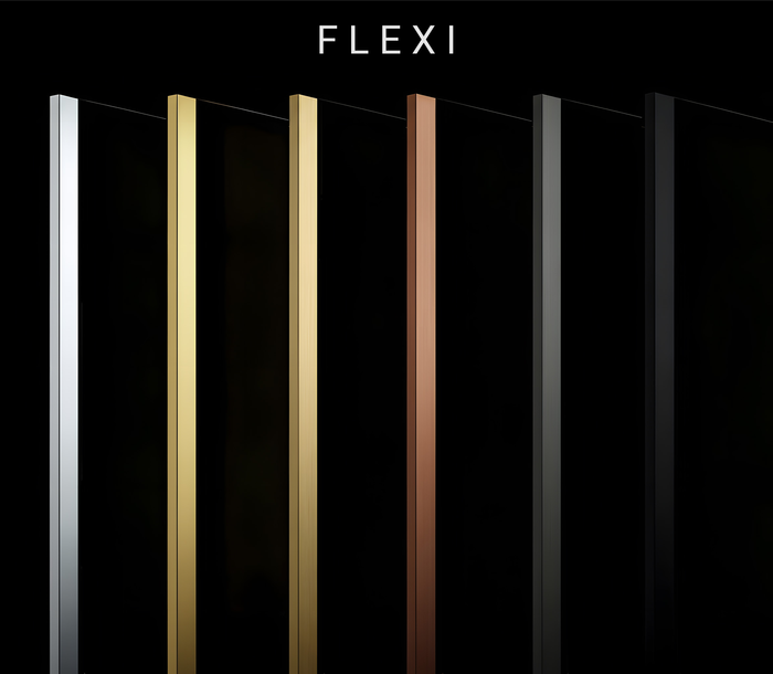 Parete Doccia Rea Flexi Grey / Black 90