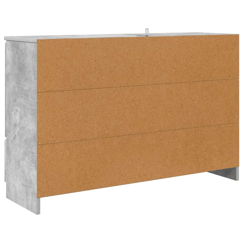 Credenza-Buffet-Armadio da cucina Grigio cemento 100 x 30 x 65,6 Legno multistrato