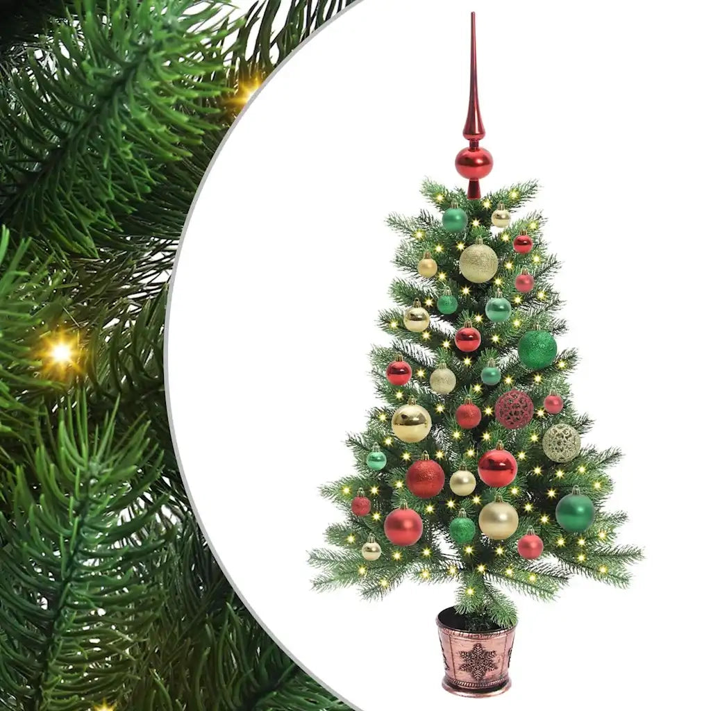 Albero di Natale con 150 LED con supporto Verde 90 cm PE 3396308