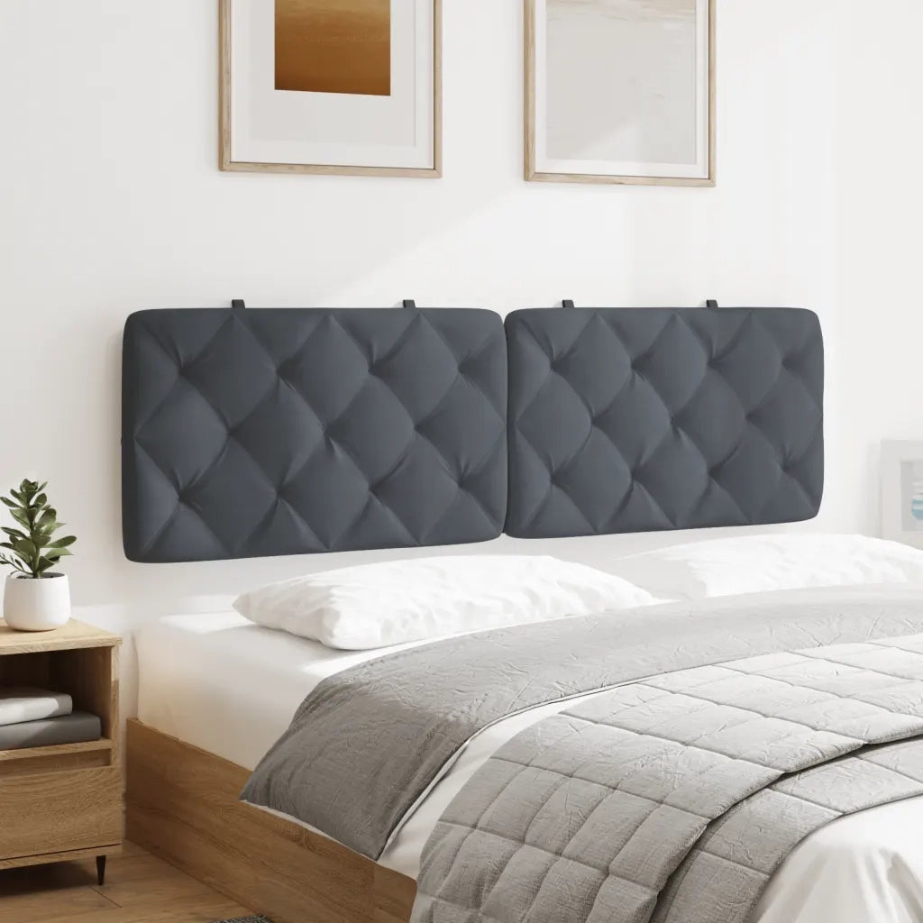 Cuscino Testiera Grigio Scuro 152 cm in Velluto 374754