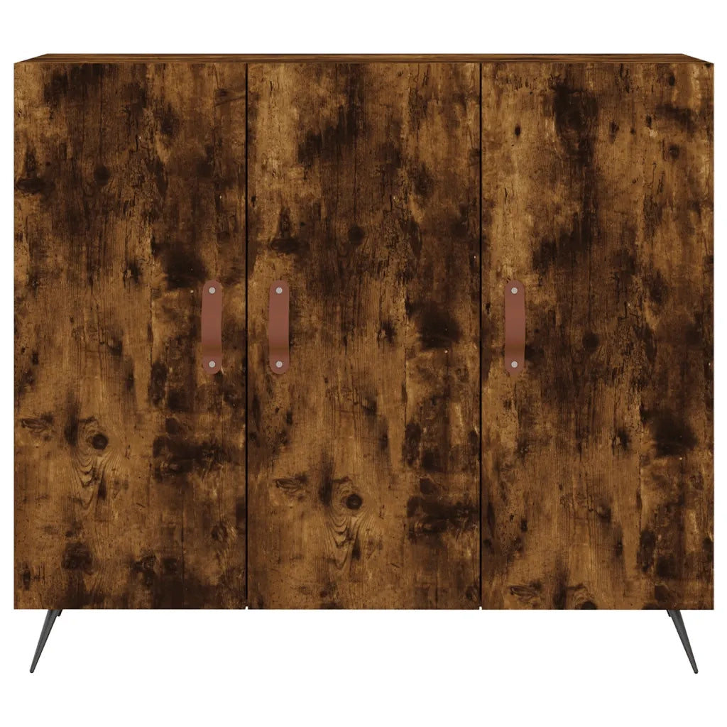 Credenza-Buffet-Armadio da cucina Rovere Fumo 90x34x80 cm in Legno Multistrato 117949