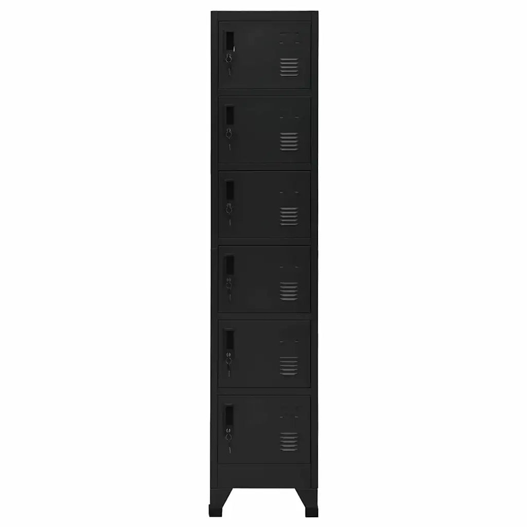 Armoire à casiers Noir 38x40x180 cm Acier