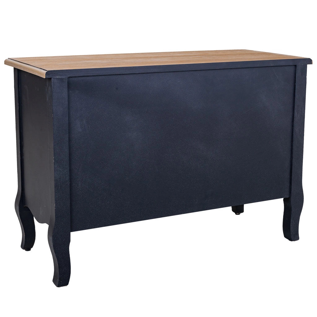 Mobile da ingresso in legno nero 83x36x56,5h