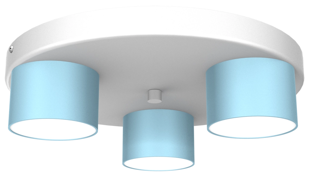 Plafoniera Milagro Dixie blu metallo 3 luci GX53 20W