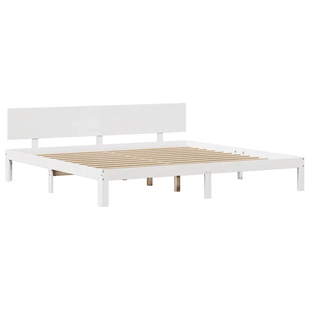 Giroletto con Testiera senza Materasso Bianco 180x200 cm 3306093