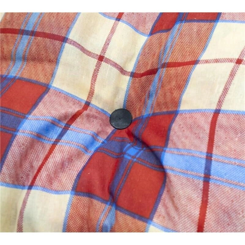 POLTRONA RELAX COMODONA ROSSO BORDEAUX SCOZZESE IN LEGNO CON  3 POSIZIONI