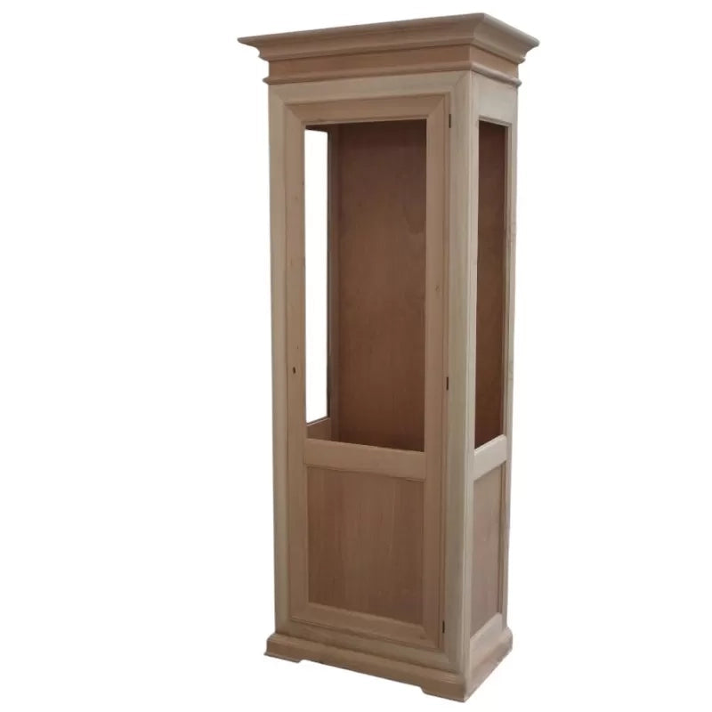 Vetrina classica 1 porta dx-sx in legno grezzo l.86 p.51 h.215 (3127) - Mobili 2G
