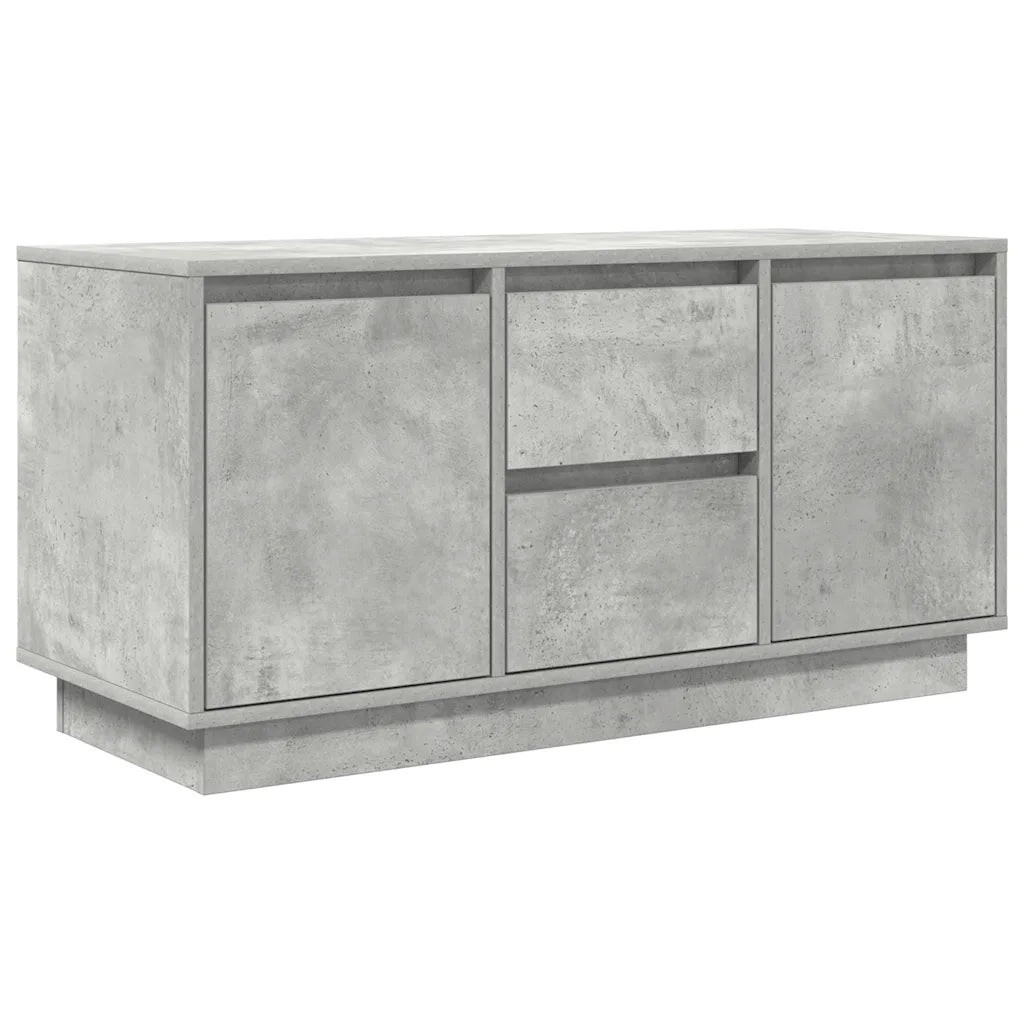 vidaXL Mobile Porta TV con Luci LED Grigio Cemento 100x41x50 cm