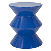Tavolinetto In Metallo Zag Blu cm ø 37,5x45