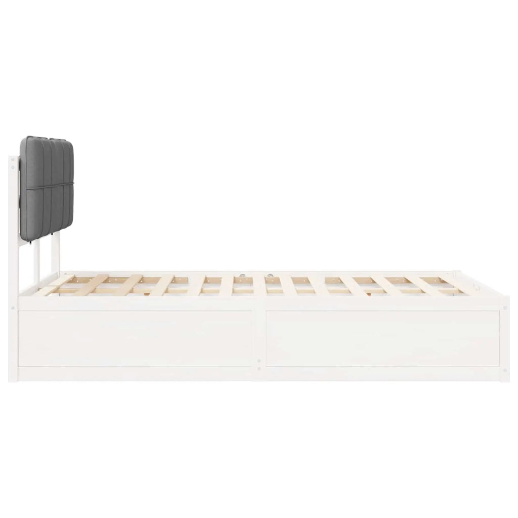 Letto con Testiera Rivestita Grigio chiaro 120 x 200 cm 3405541