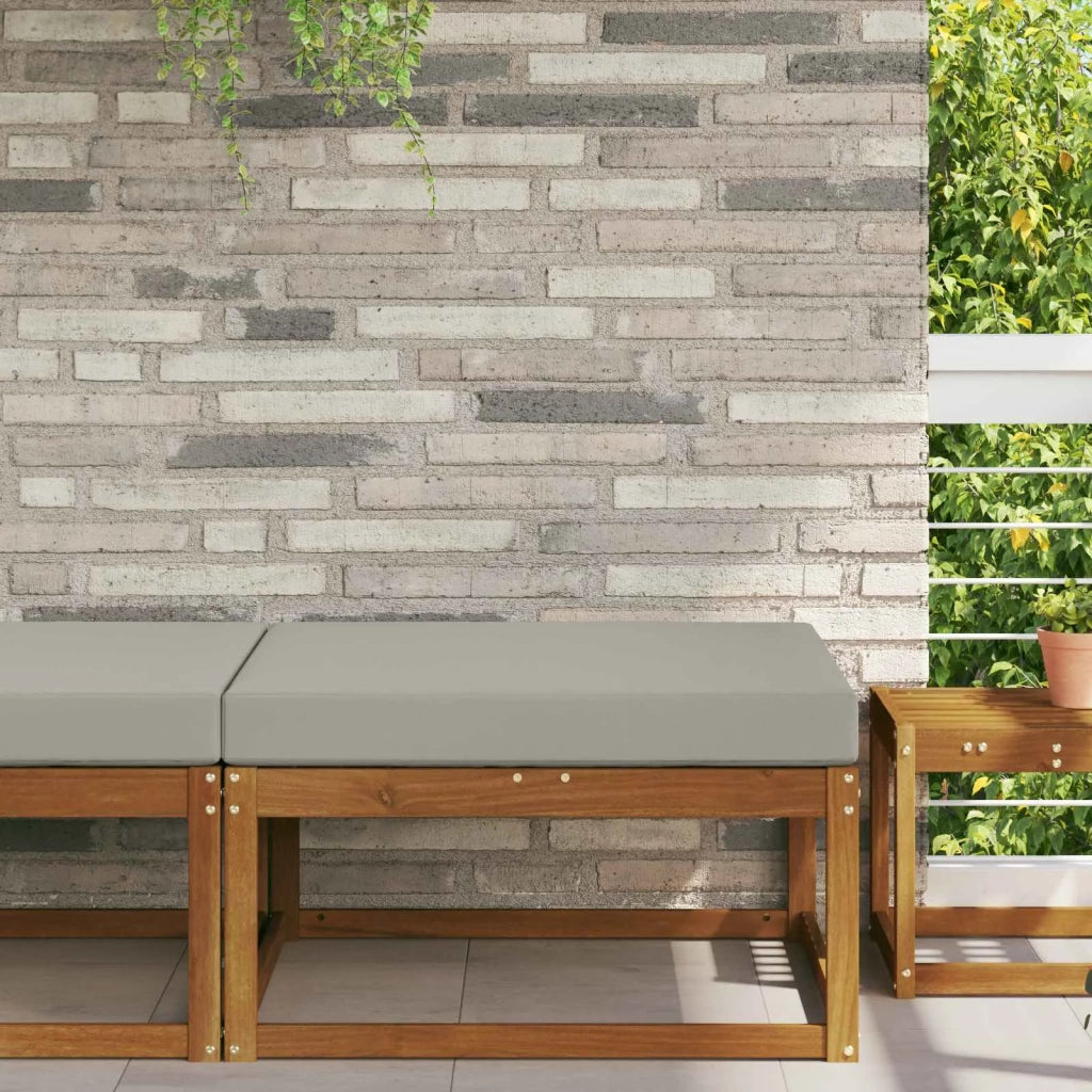 Cuscino per sedie | Cuscino per divano da esterno Grigio 80 x 80 x 8 cm Poliestere