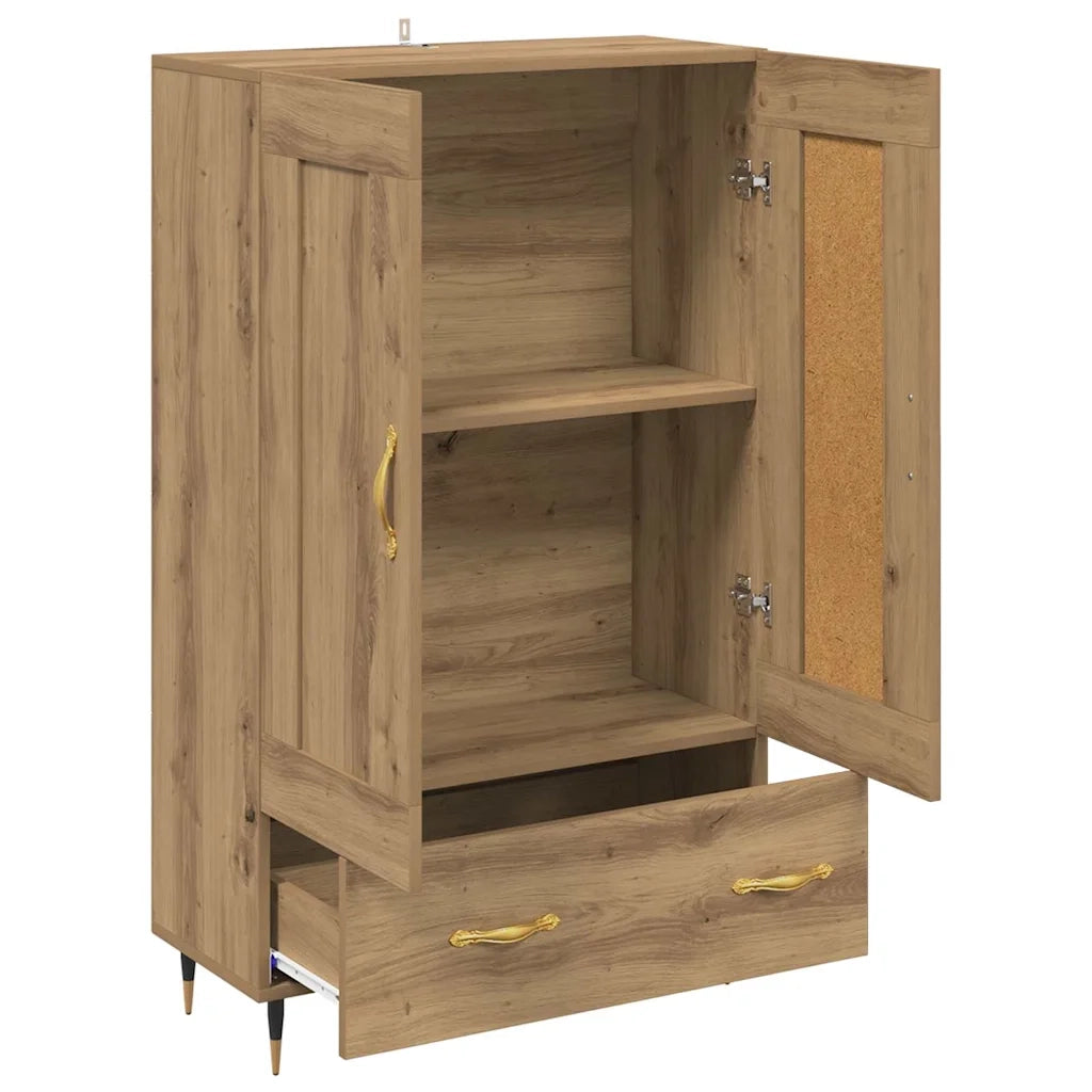 Credenza con Cassetto-Buffet-Armadio da cucina Rovere artigianale 69,5 x 31 x 115 cm 176552