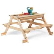 IDMarket - Tavolo da picnic in legno FOODY per bambini con sabbiera integrata