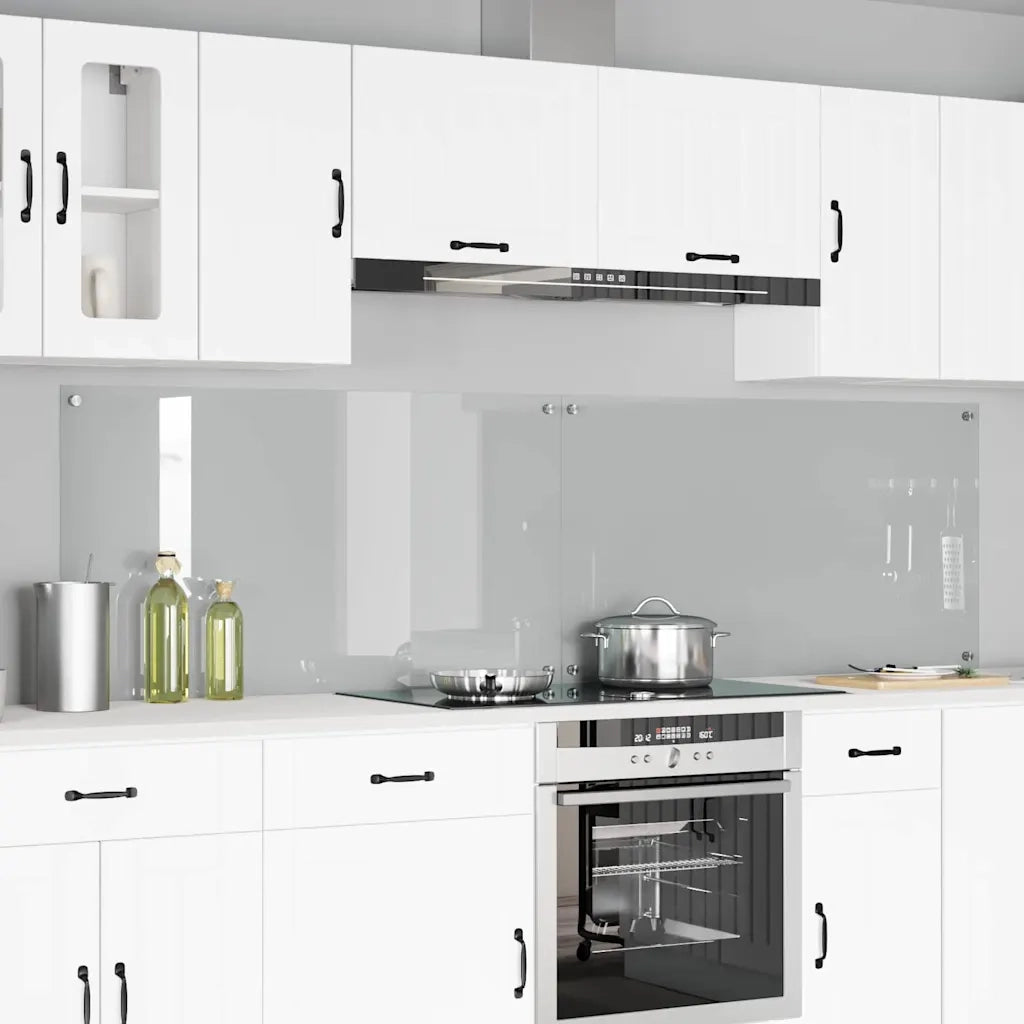 Rivestimento da Cucina 2 pz-Set di 2 Paraschizzi per Cucina Trasparente 110 x 60 cm