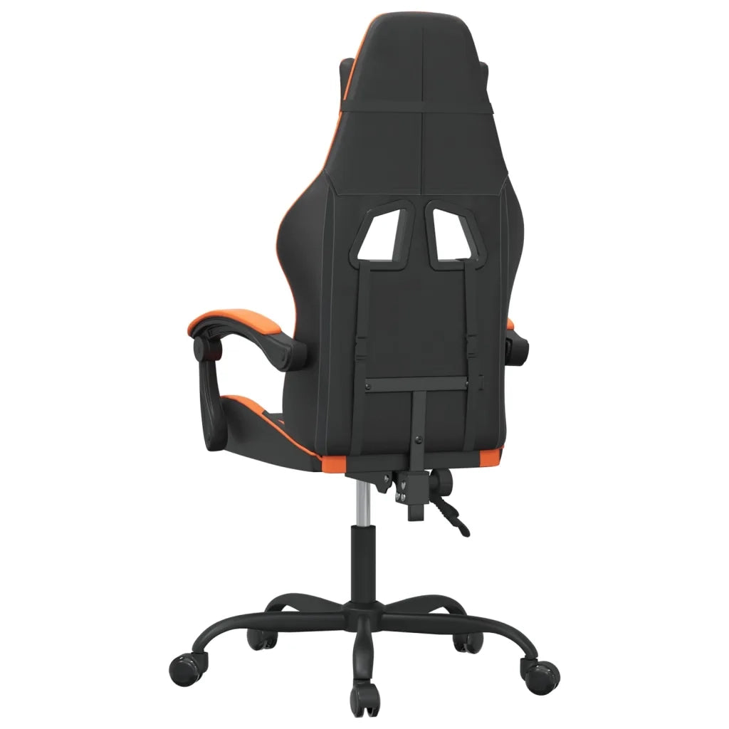 Sedia da Gaming Girevole Nero e Arancione in Similpelle cod mxl 68960