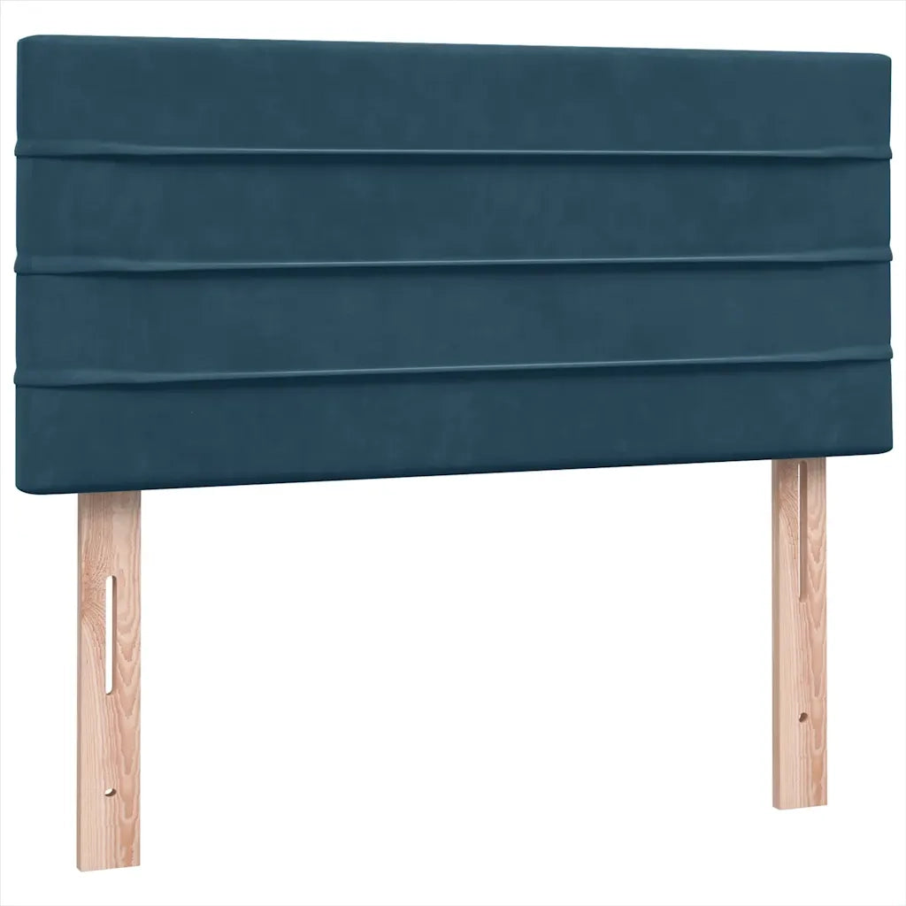 Letto a Molle con Materasso e LED Blu Scuro 80x210 cm Velluto 3316957