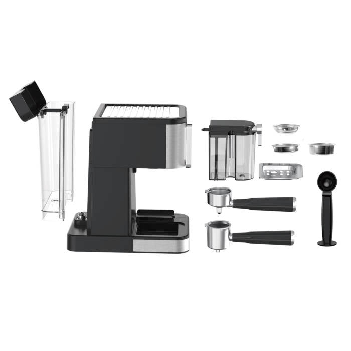 Macchina caffè espresso 4 in 1 20 bar con cappuccinatore, serbatoio 1,5L e pannello touch per capsule e macinato - Sogo