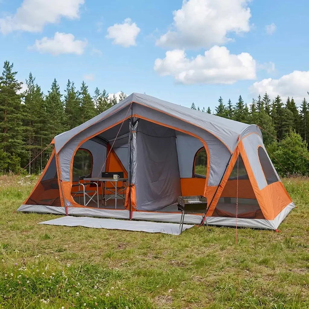Tenda Capanna con tetto Grigio e arancione 480 x 273 x 205 cm 42028687