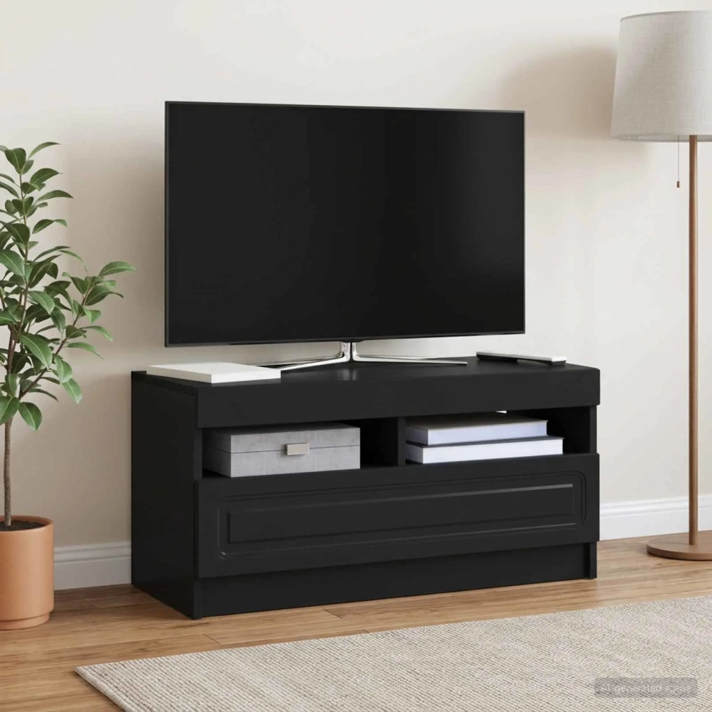 Mobile TV LED Nero Legno ingegnerizzato 897876