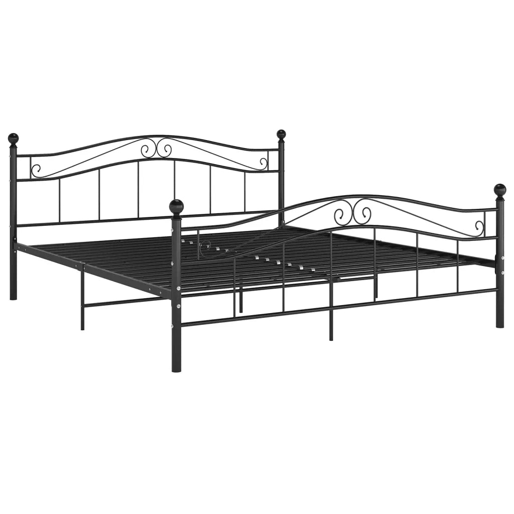 Giroletto-Struttura Letto Nero in Metallo 160x200 cm 420027