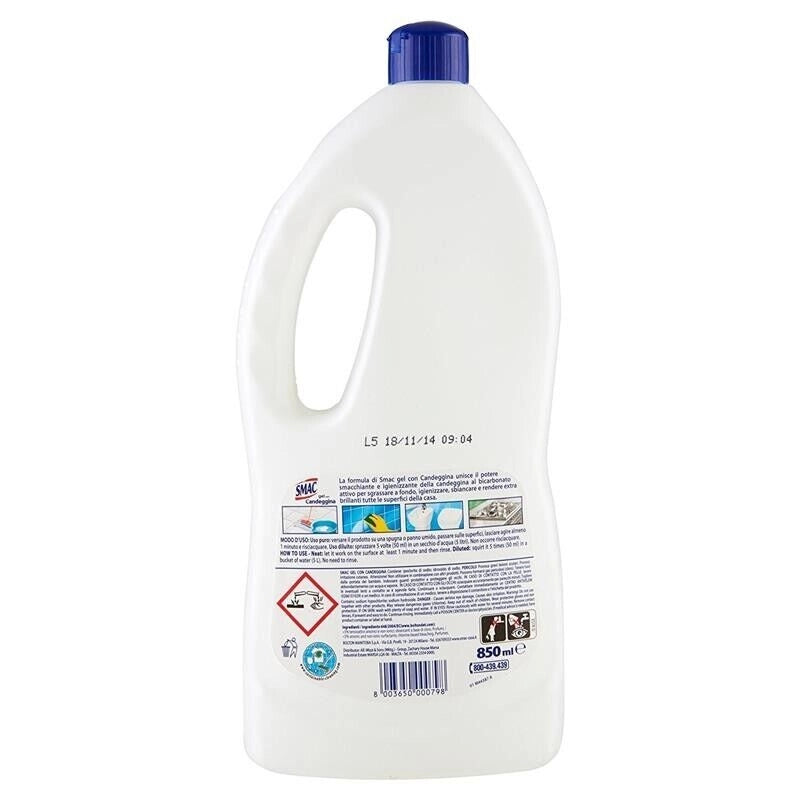 SET 3 SMAC GEL BAGNO DETERGENTE CON CANDEGGINA 850 ML