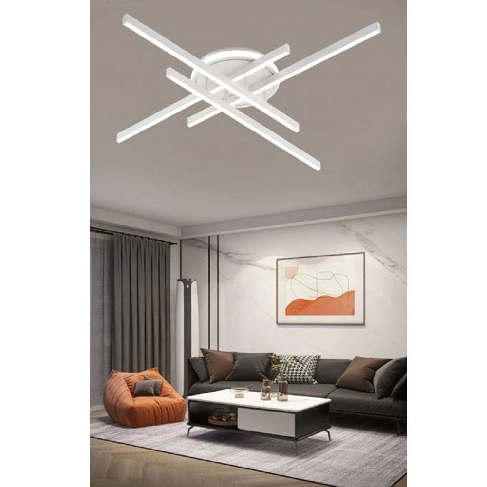 Trade Shop - Plafoniera Led 45 W Bianca Da Soffitto Lampadario Luce 6500k 4000k 3000k Pn-21b -