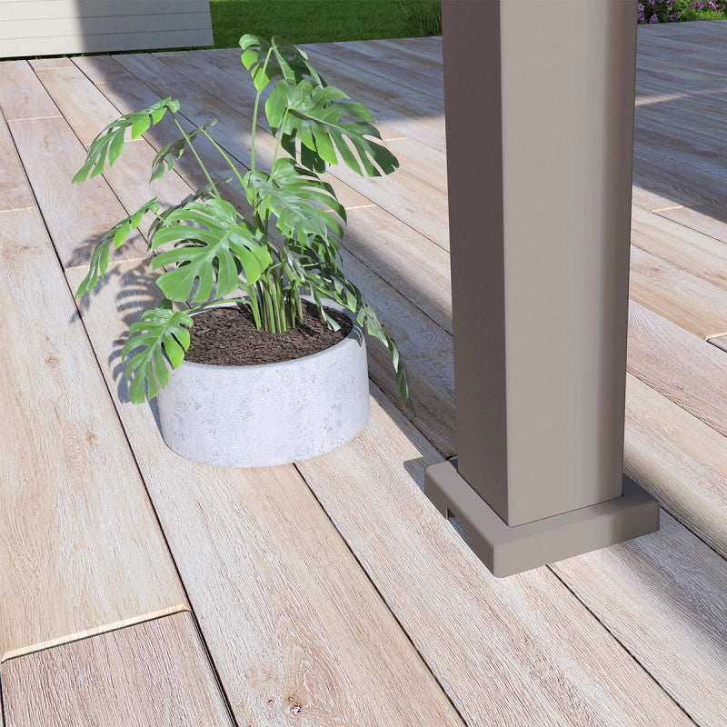 Pergola bioclimatica autoportante Ombréa VS - 3x4M Talpa + 1 tenda 4M bianca