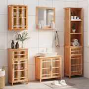 Set Mobili da Bagno 5pz in Legno Massello di Noce 3185786