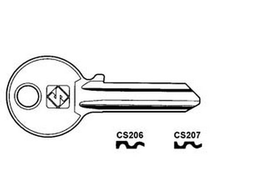 chiavi per cilindri cisa 5 spine grandi - cs206 dx  cod:ferx.fer51965